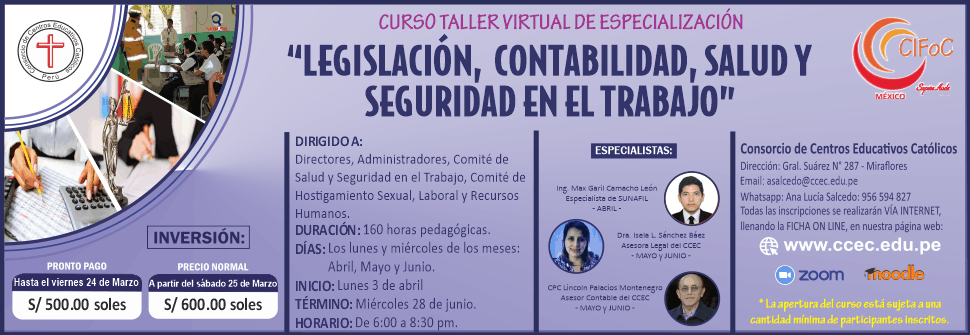 CURSO: LEGISLACIÓN, CONTABILIDAD, SALUD Y SEGURIDAD EN EL TRABAJO.